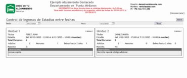 Gestion de Comentarios y Gestión de Ingresos de Estadías